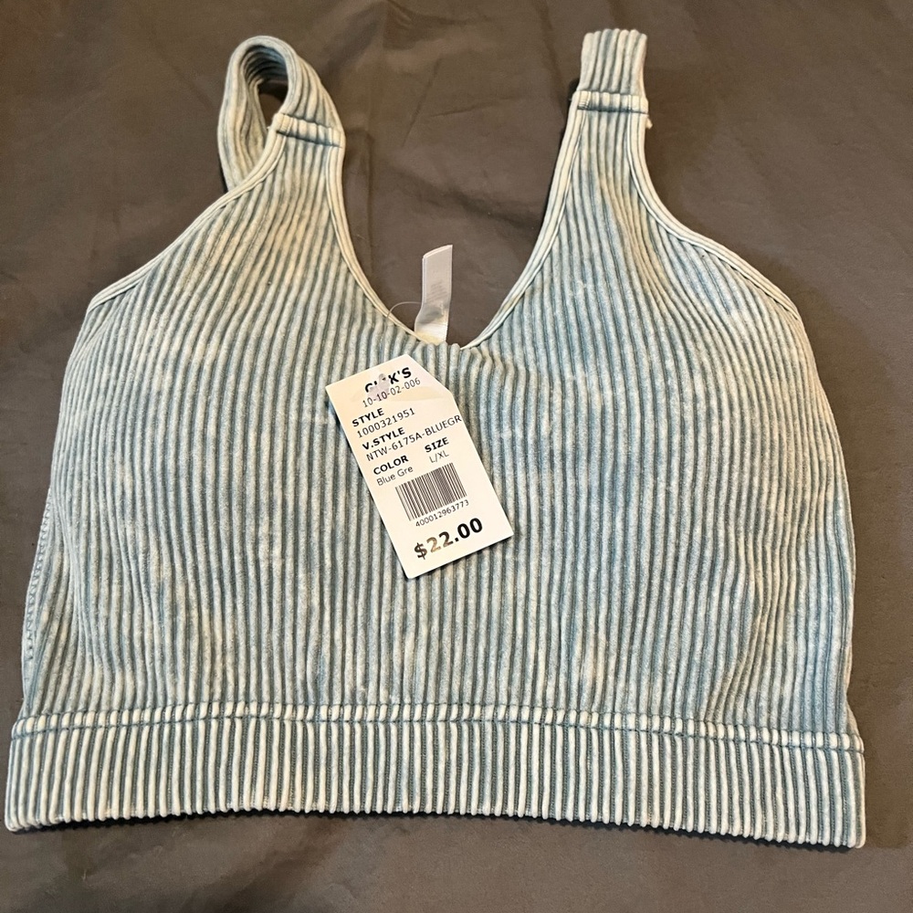 Striped Blue and White Bralette